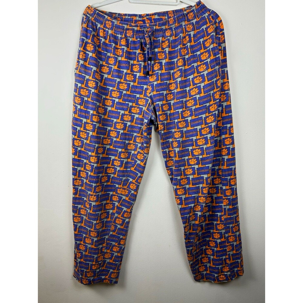 Clemson Tigers Pajama Pants Men’s S Lounge Sleep Wear All Over Print 100% Cotton